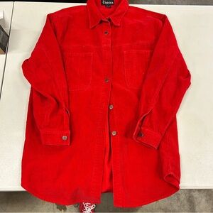 Vintage 1990s - Stefano Red Corduroy 100% Cotton Shirt - Size M